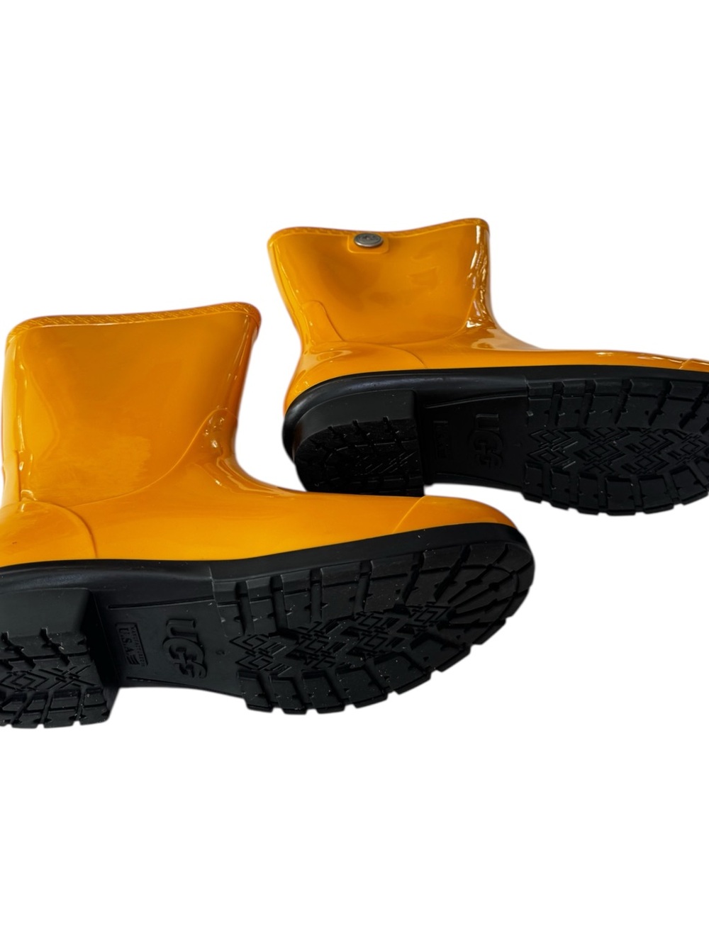 UGG Sienna Rain Boots Yellow Gloss Waterproof Rubber Calf Sz 9 - Picture 9 of 12